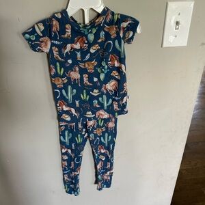 Birdie Bean cowboy bamboo pajama set 2T